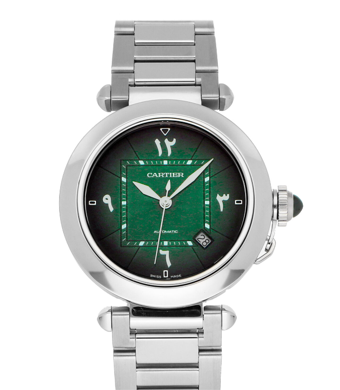 Cartier Pasha Automatic 41mm Steel Mens Bracelet Watch Date WSPA0022